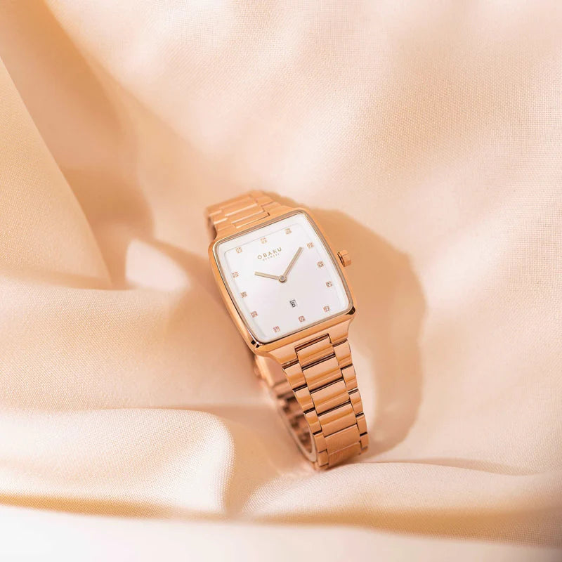 Obaku Fjord Lille- Rose Gold Stainless Steel Watch