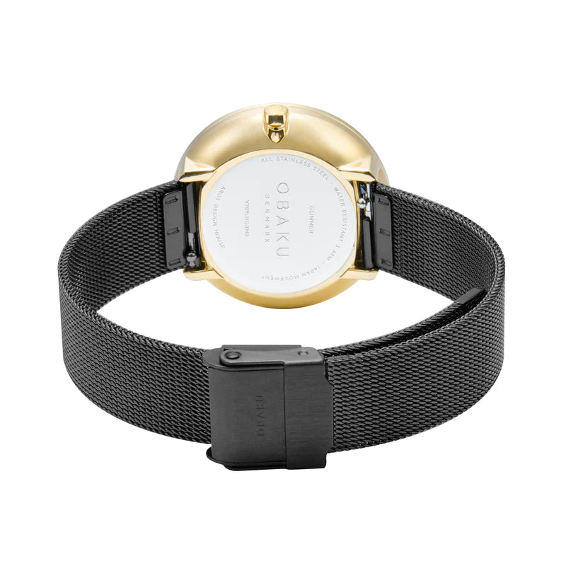 Obaku Glimmer- Medallion Stainless Steel Mesh Watch