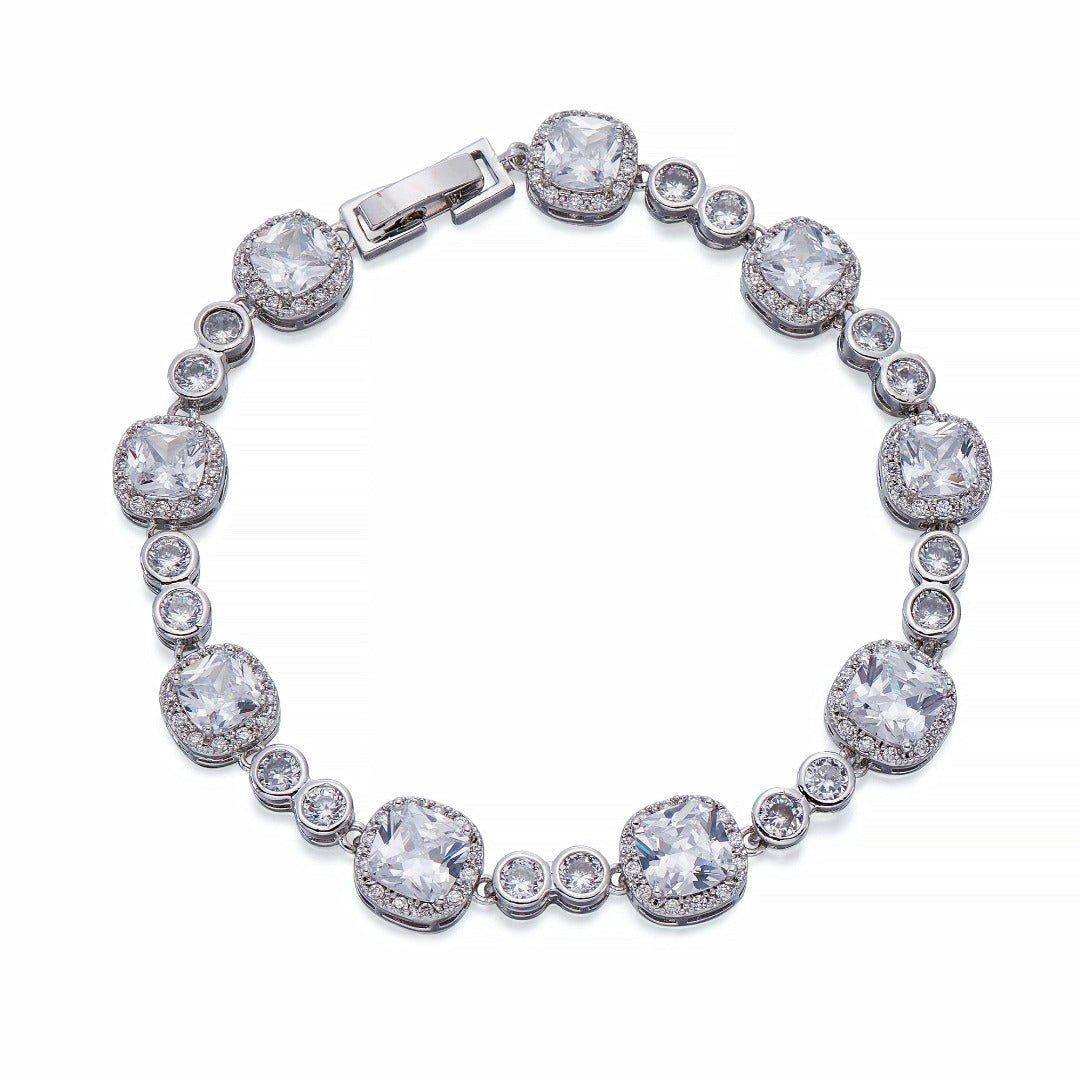 Sparkling Crystal & Silver Bracelet | ${Vendor}