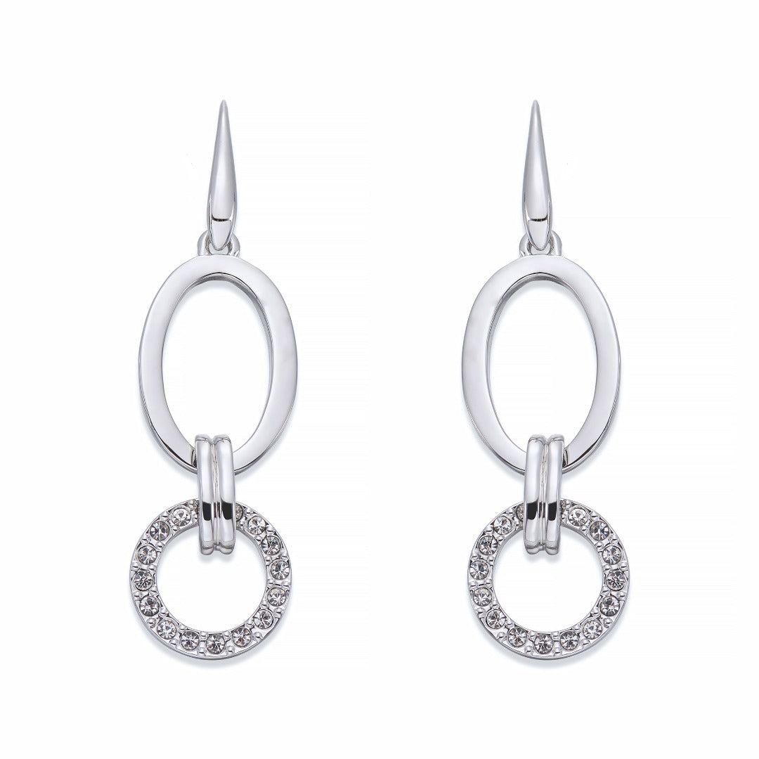Crystals and Polished Silver Earrings | ${Vendor}