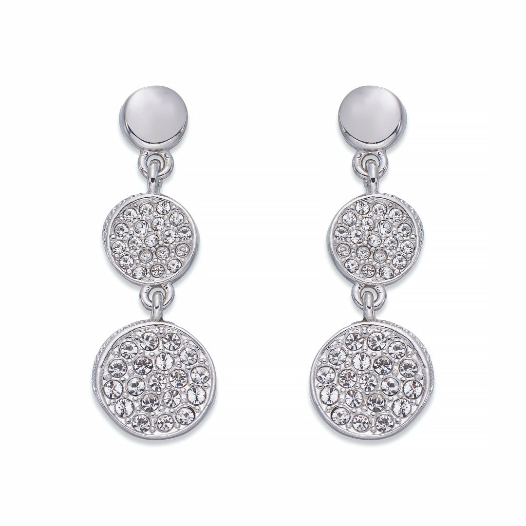 Three Tier Silver Dangle Earrings | ${Vendor}