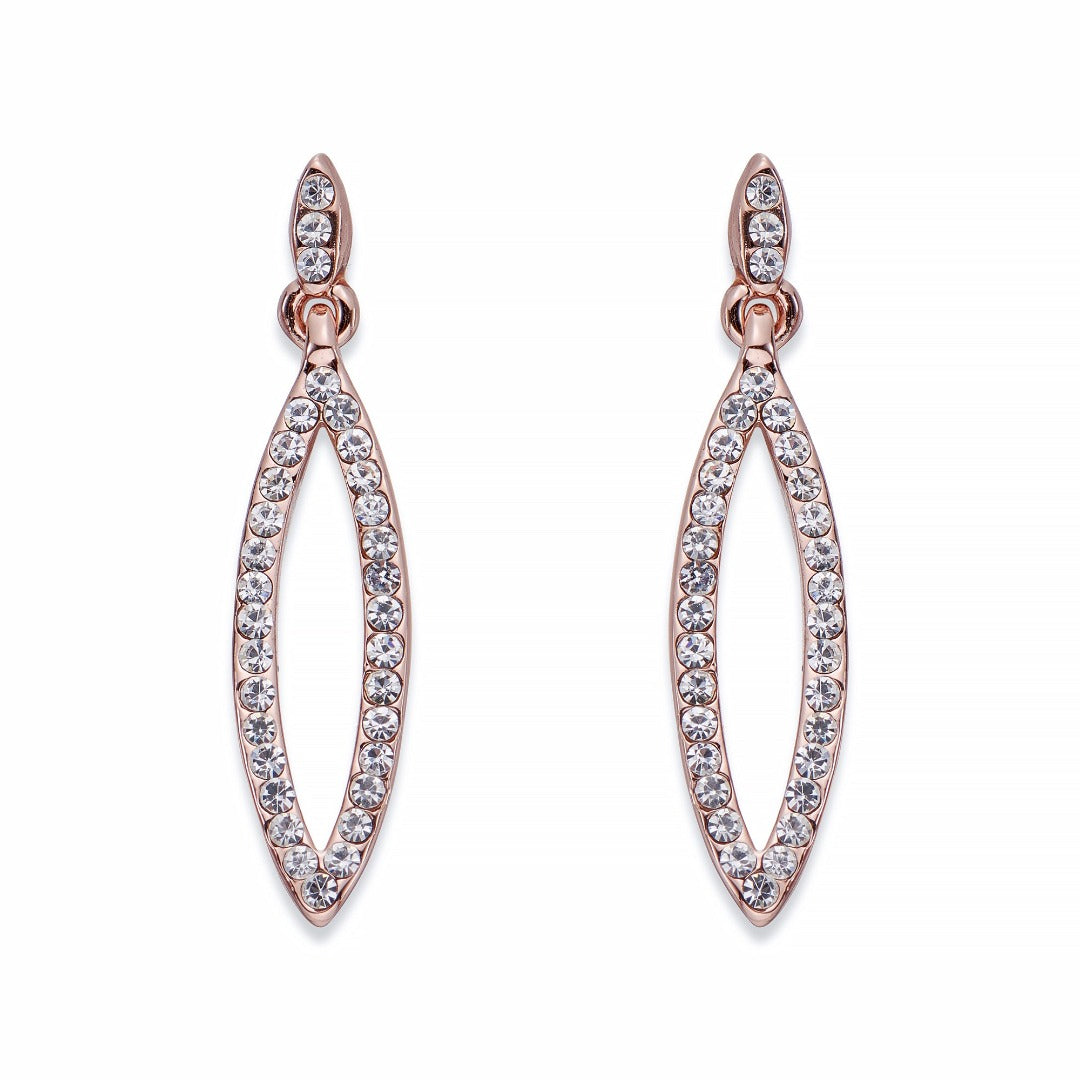 Crystals on Rose Gold Earrings | ${Vendor}