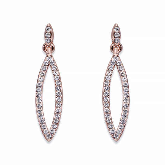Crystals on Rose Gold Earrings | ${Vendor}