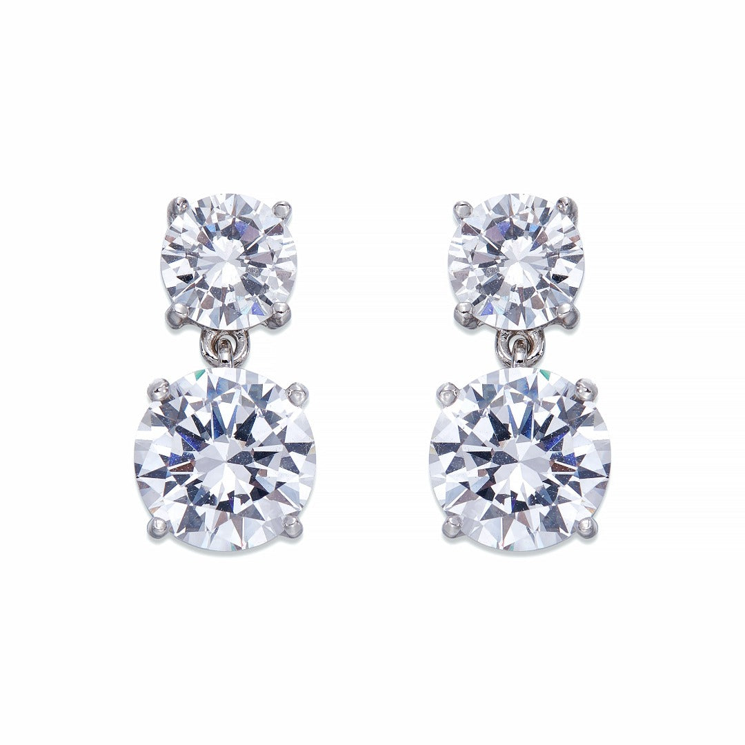 Double Crystal Dangle Earrings | ${Vendor}