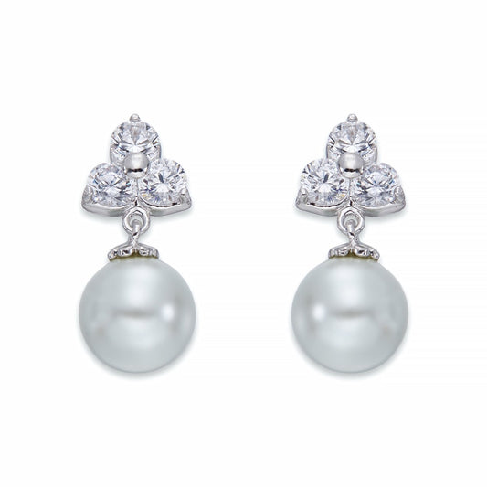 Crystals &amp; Pearl Earrings | ${Vendor}