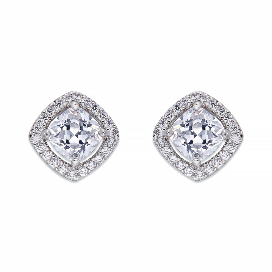 Crystals on Silver Stud Earrings | ${Vendor}