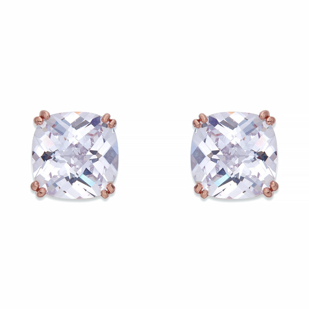 Crystal on Rose Gold Stud | ${Vendor}