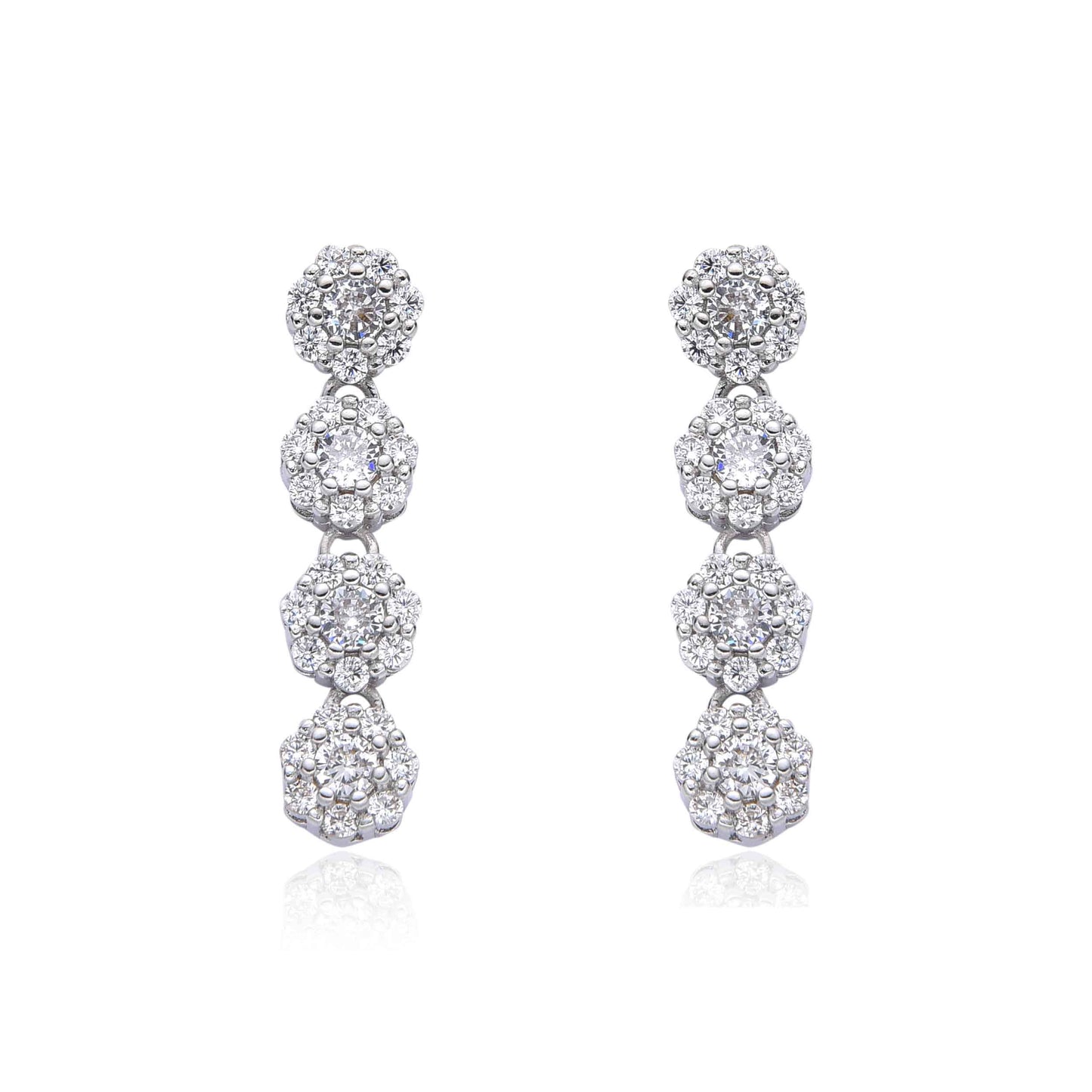 Clear Crystal Drop Earrings