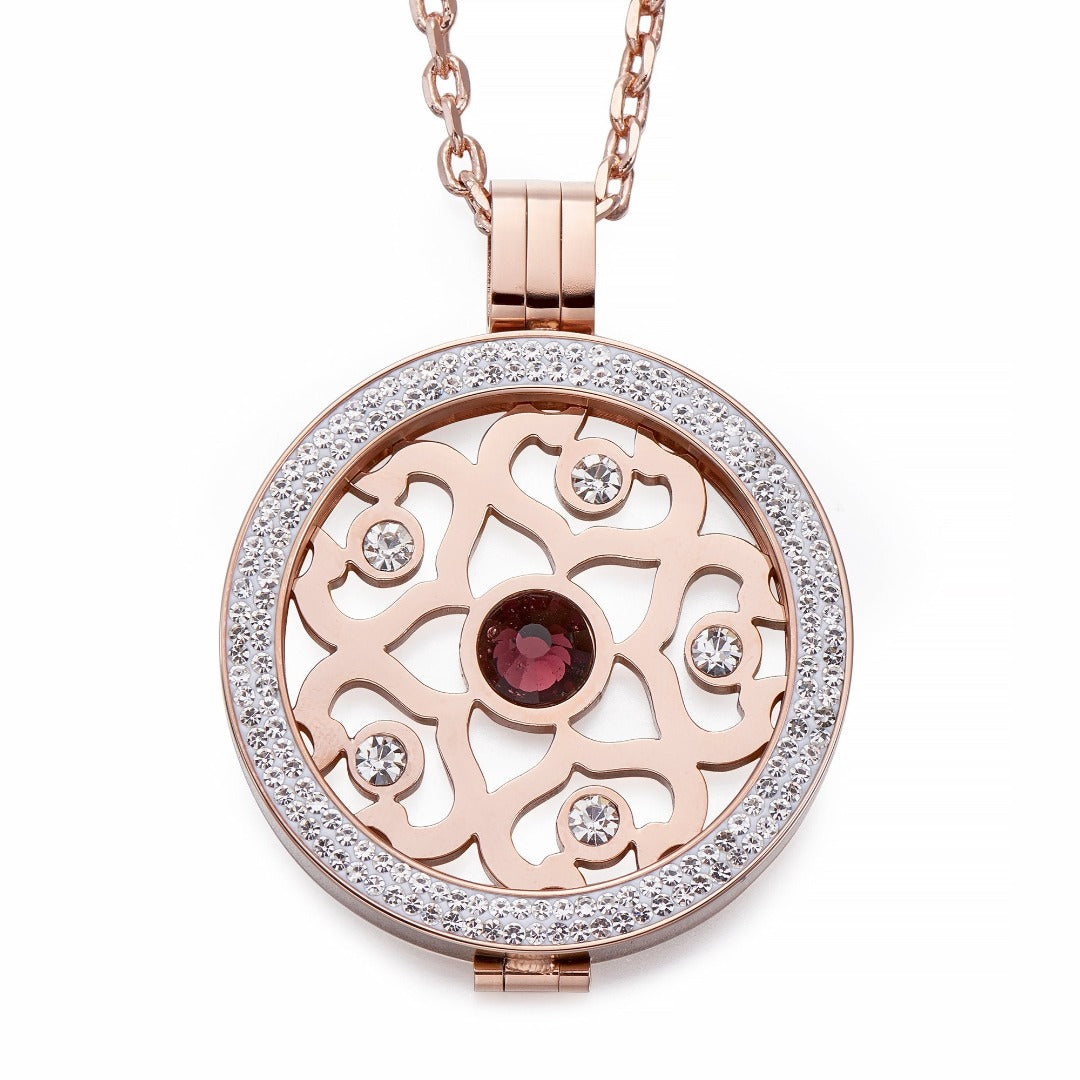 Rose Gold Cut Out Pendant Necklace | ${Vendor}