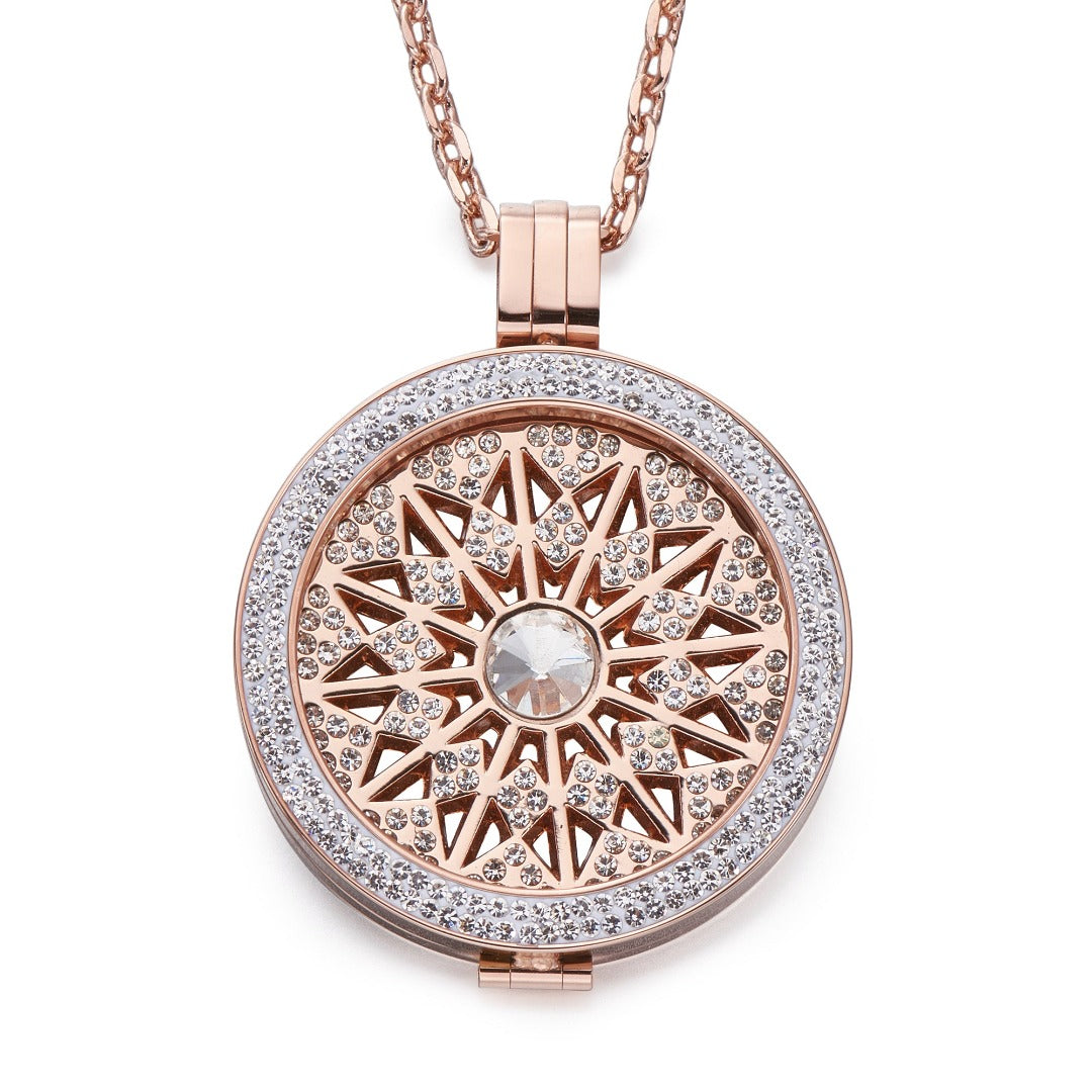 Rose gold coin on sale necklace