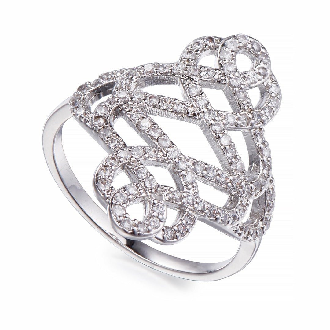 Silver and Crystal Ring | ${Vendor}