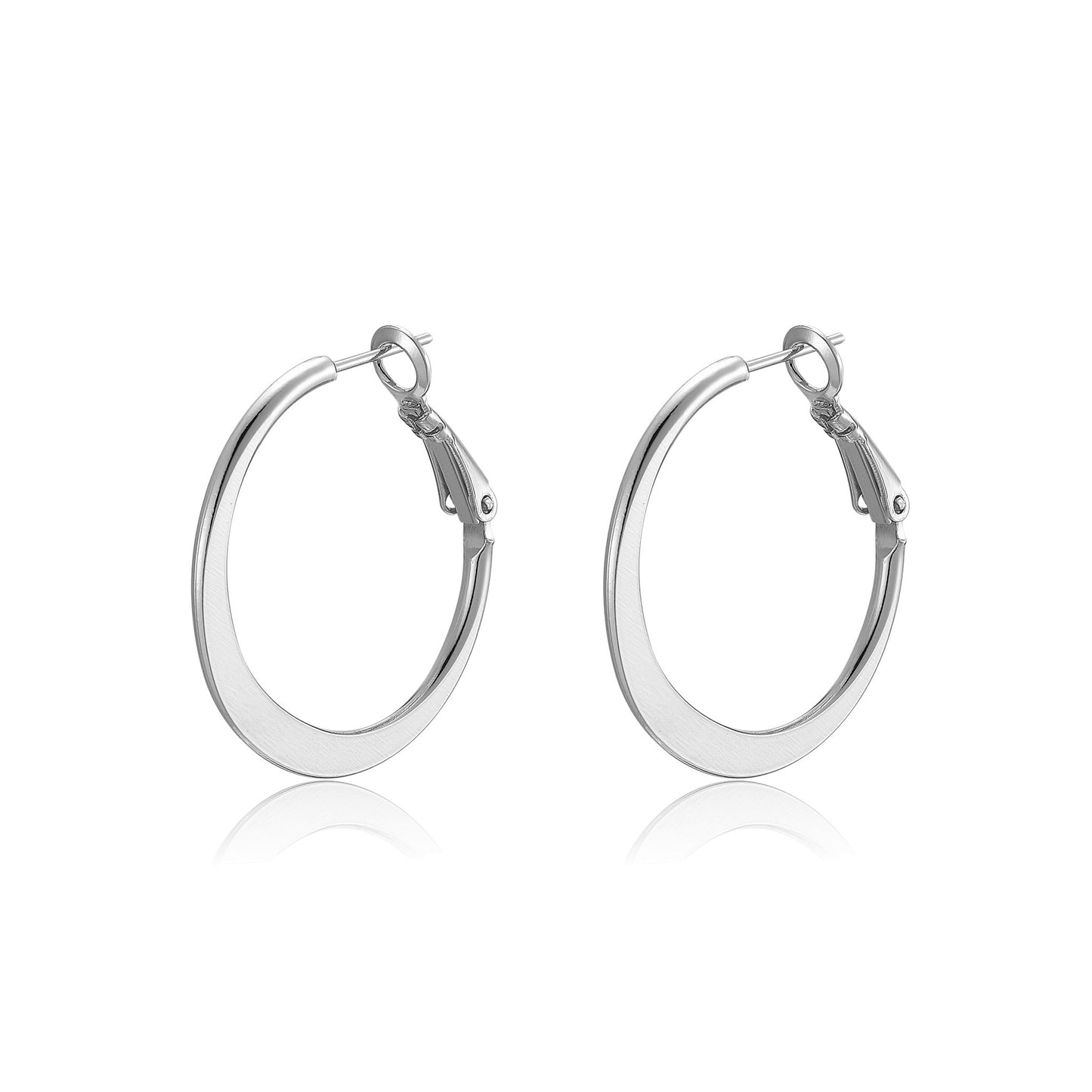 SILVER HOOP EARRINGS