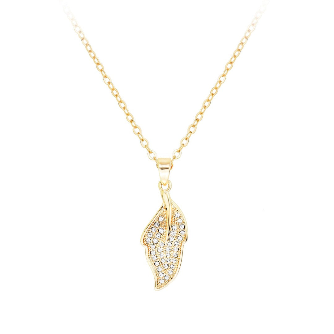 Gold Leaf Pendant Necklace | ${Vendor}