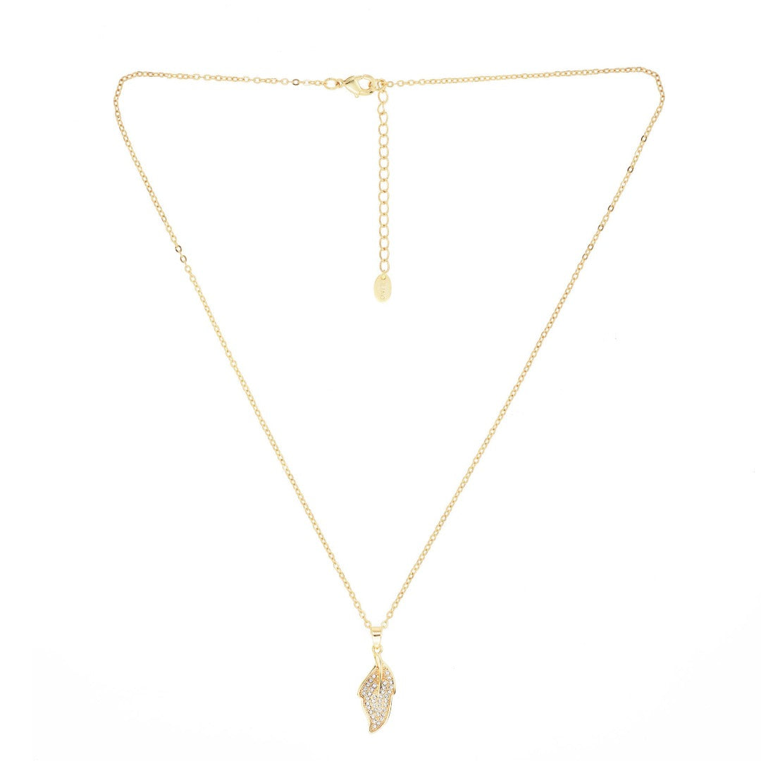 Gold Leaf Pendant Necklace | ${Vendor}