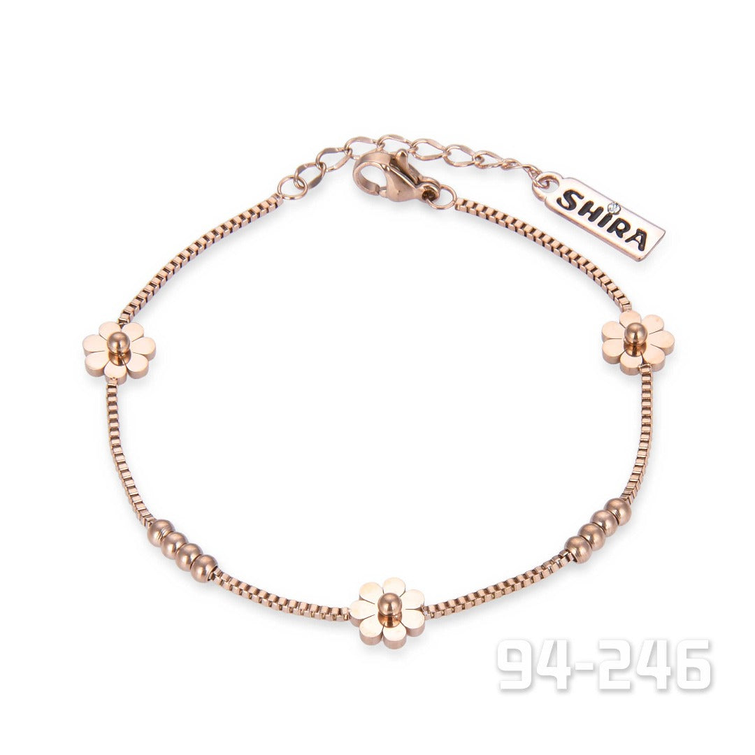 Shira Flower Rose Gold Bracelet