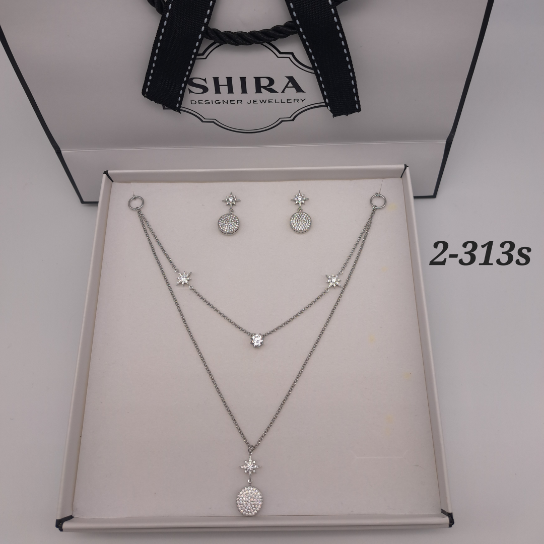 Sparkling Stars Crystal Necklace and Earring Set