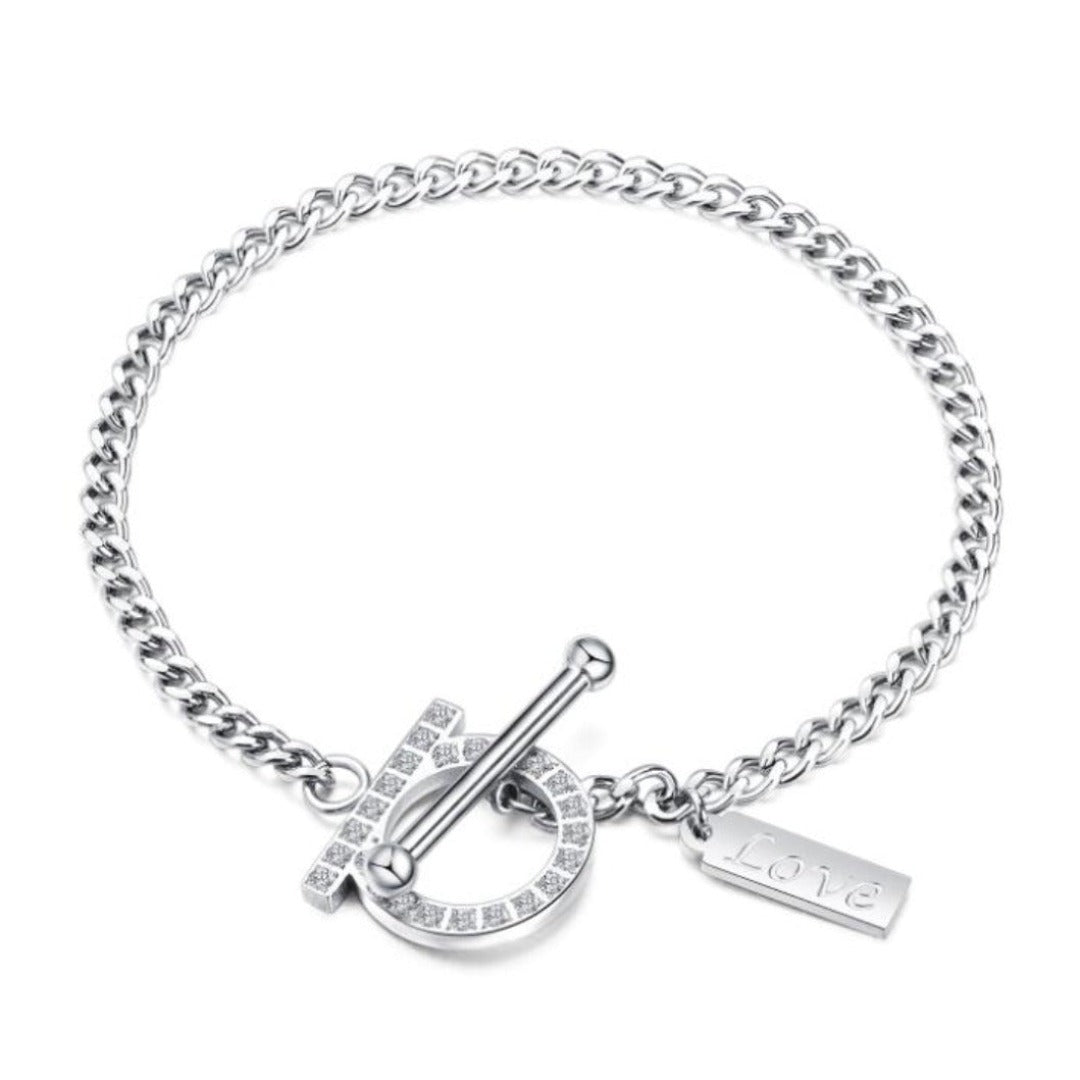 Crystal Silver Bracelet | ${Vendor}