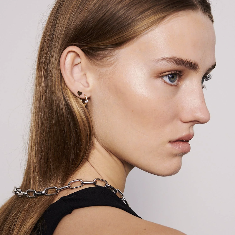 SifJakobs Heart Earrings SIlver