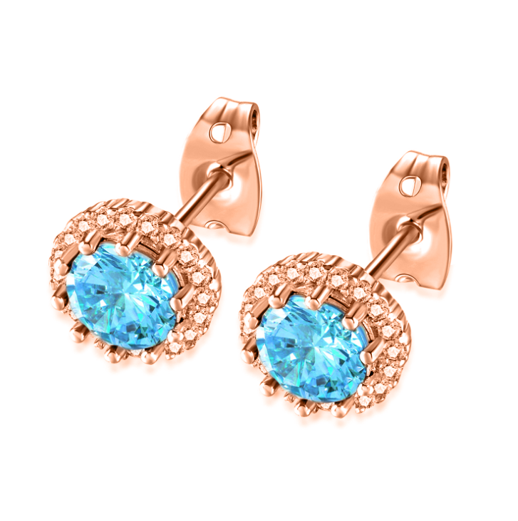 Rose Gold Birthstone Earrings