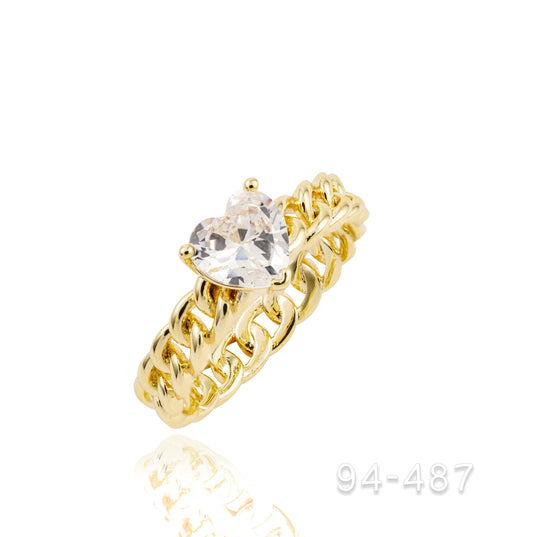 Gold Crystal Ring