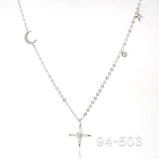 Silver Necklace with Cross