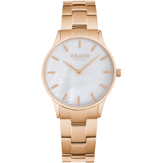 Obaku Lyng Lille- Rose Gold Stainless Steel Watch