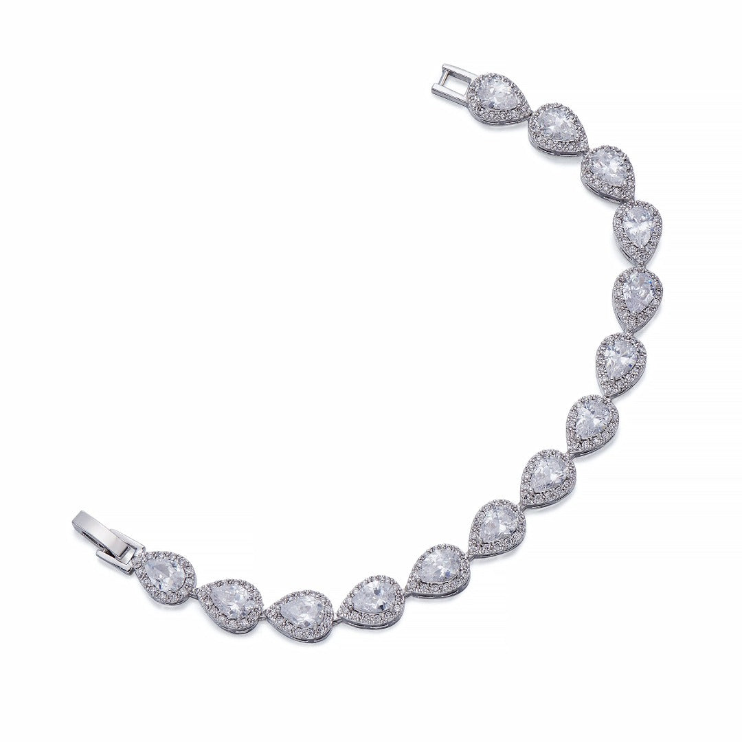 Silver Teardrop Chain Bracelet | ${Vendor}
