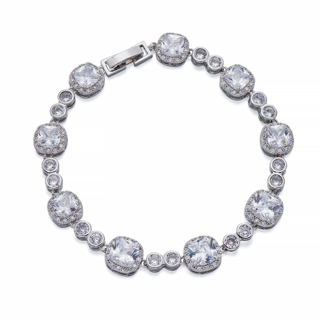 Sparkling Crystal &amp; Silver Bracelet | ${Vendor}
