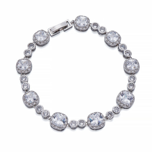Sparkling Crystal & Silver Bracelet | ${Vendor}
