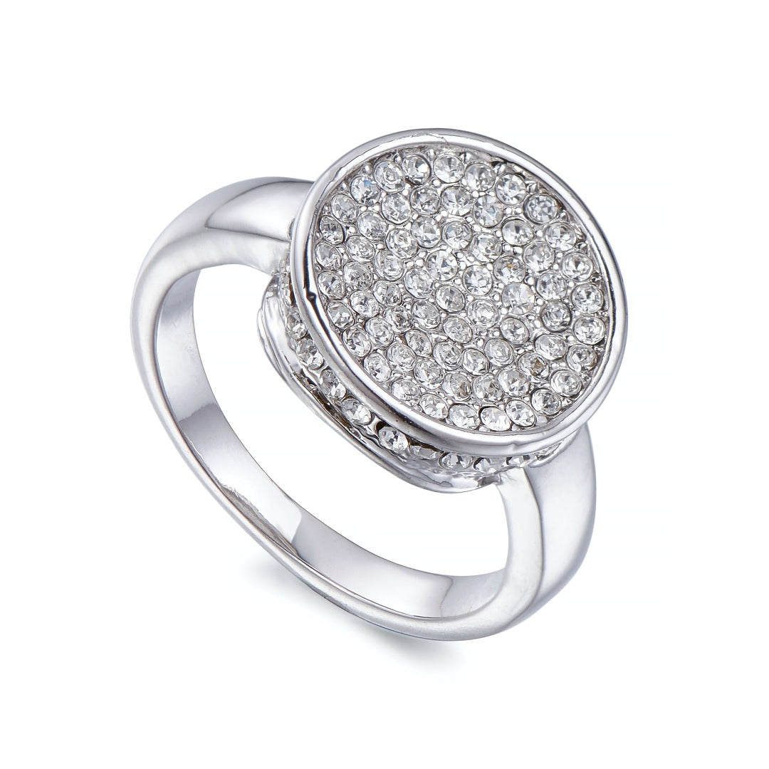 Crystals on Polished Silver Ring | ${Vendor}