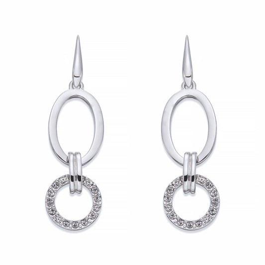 Crystals and Polished Silver Earrings | ${Vendor}