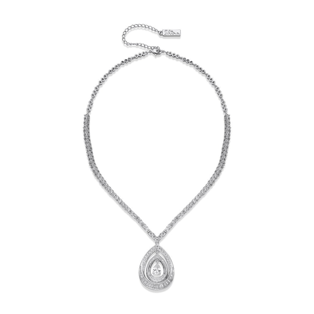 Crystal Teardrop Necklace | ${Vendor}