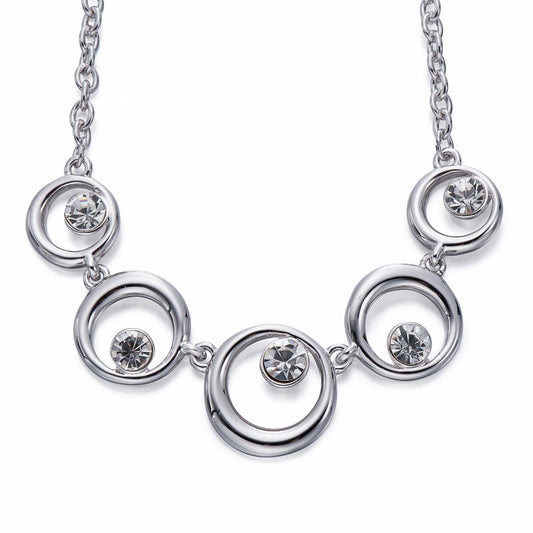 Crystals on Silver Chain Necklace | ${Vendor}
