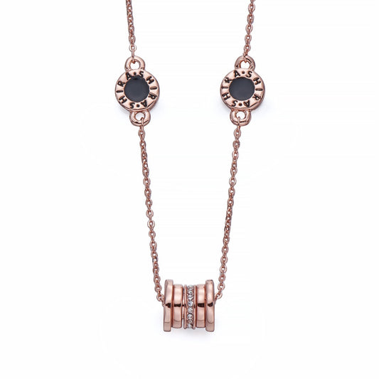 Black and Rose Gold Necklace | ${Vendor}
