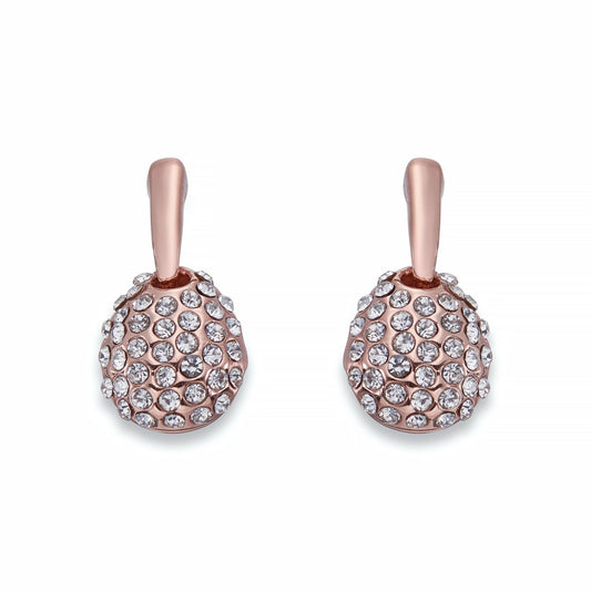 Crystal Encrusted Rose Gold Earrings | ${Vendor}