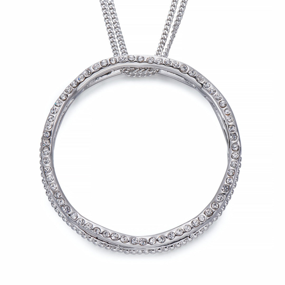 Crystals on Silver Necklace | ${Vendor}