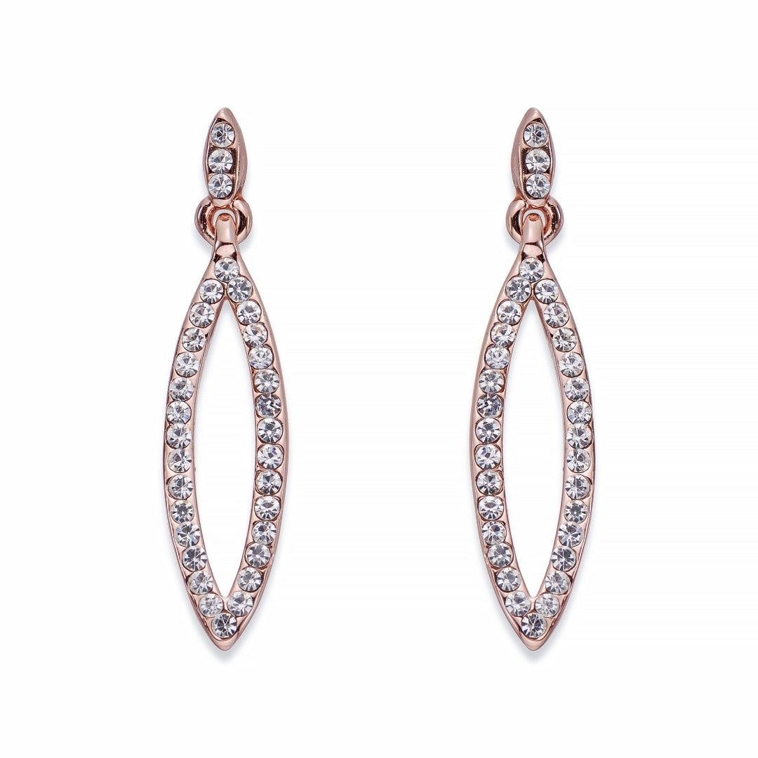 Crystals on Rose Gold Earrings | ${Vendor}