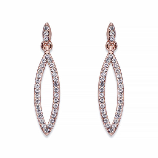 Crystals on Rose Gold Earrings | ${Vendor}