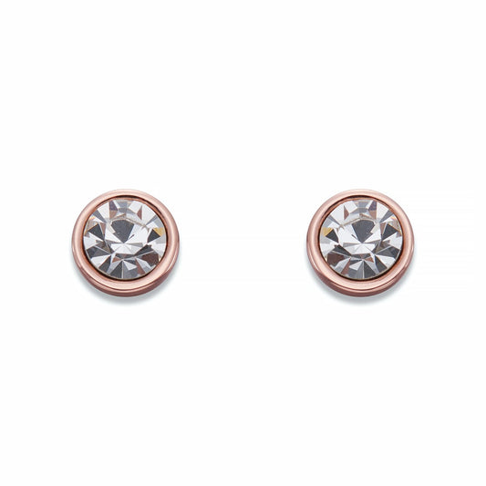 Crystal Stud Earrings on Rose Gold | ${Vendor}