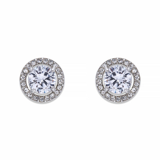 Crystals on Silver Stud Earrings | ${Vendor}