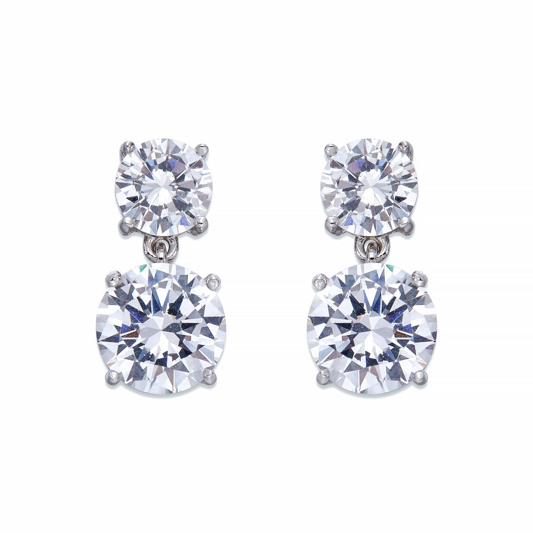 Double Crystal Dangle Earrings | ${Vendor}