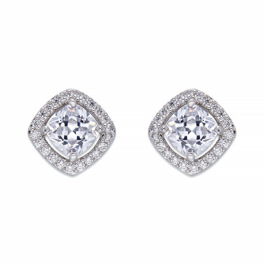Crystals on Silver Stud Earrings | ${Vendor}