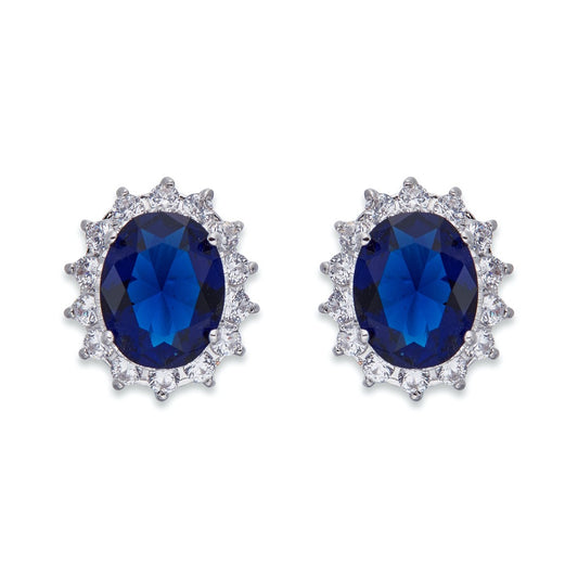 Crystal Sapphire Stud Earring | ${Vendor}