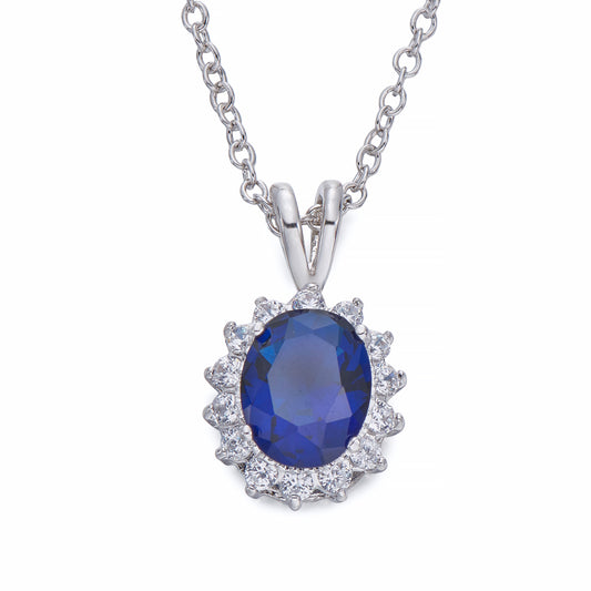 SAPPHIRE CRYSTAL NECKLACK