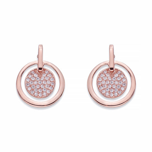 Crystals on Rose Gold Earrings | ${Vendor}