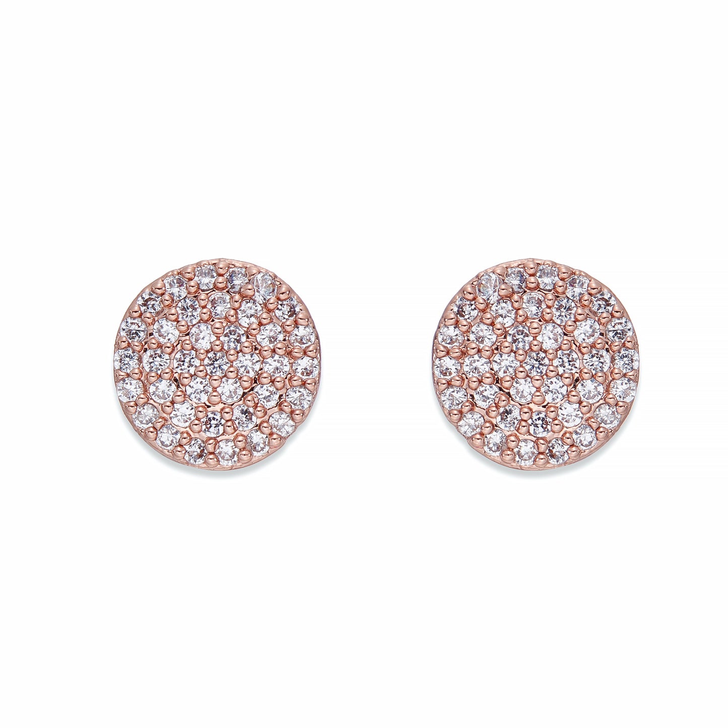 Rose Gold &amp; Crystals Stud Earrings | ${Vendor}