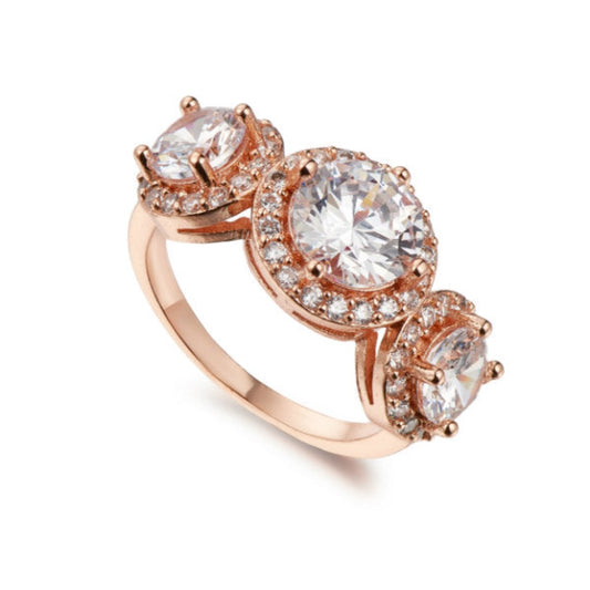 Crystal Encrusted Rose Gold Ring | ${Vendor}