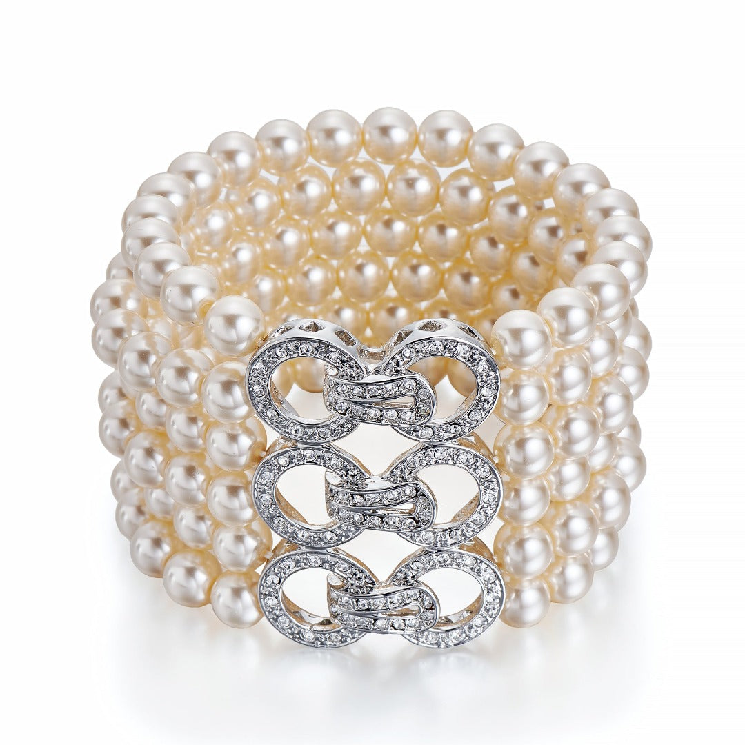 Pearls &amp; Crystals Bracelet | ${Vendor}