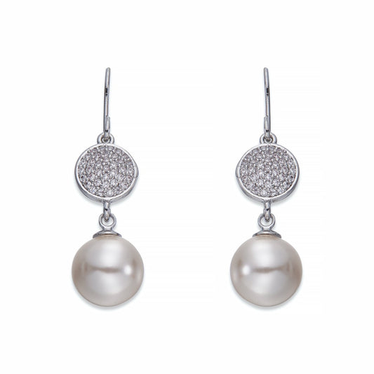 Pearls and Silver Dangle Earrings | ${Vendor}