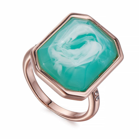 Turquoise and Rose Gold Ring | ${Vendor}